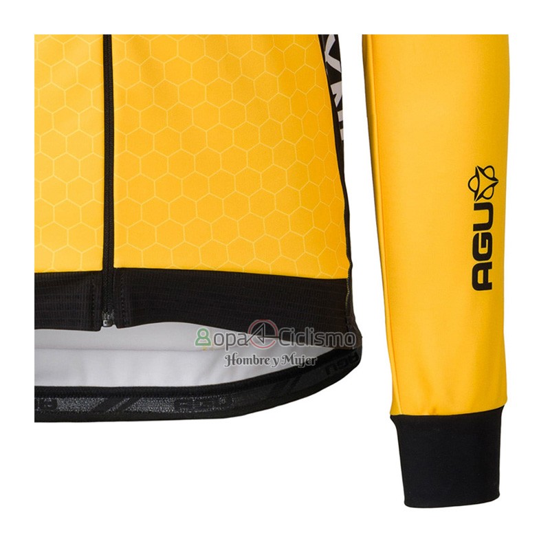 Jumbo Visma Ropa Ciclismo Culotte Largo 2023 Mangas Largas Negro AMarillo